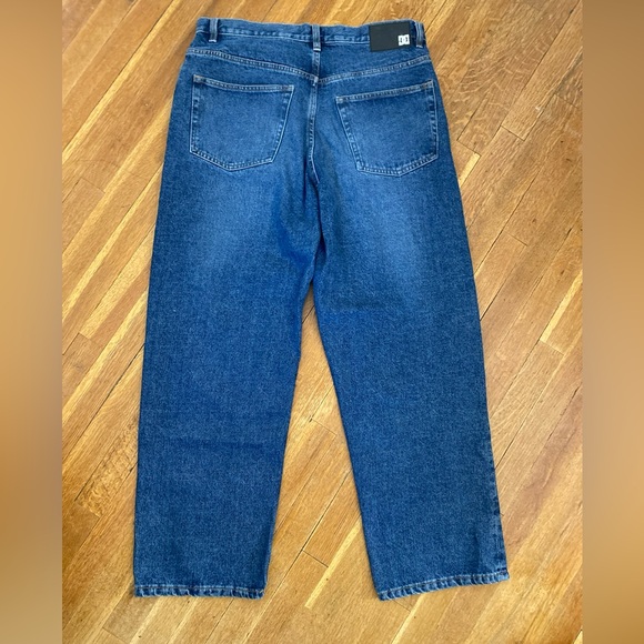 DC Jeans Worker Baggy Men’s Blue Denim Jeans Button Front Actual Measures 36x30 - Picture 7 of 15